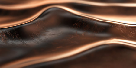 Polished bronze metallic texture with subtle patina details and soft reflections.の素材