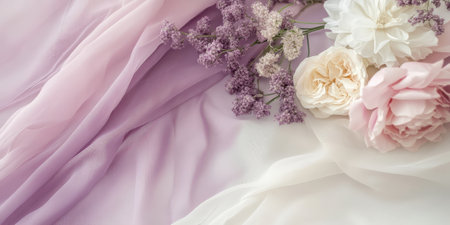 Subtle lilac and pearl white gradient with soft pastel transitions for a romantic ambiance.の素材