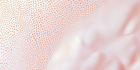 Soft blush pink and rose gold dotted pattern with smooth gradients and subtle shadows.の素材