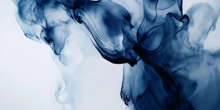 Elegant navy blue watercolor background with soft gradients and textured brushstrokes. Ideal for formal or sophisticated designs.の素材