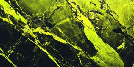 Fluorescent green marble background with electric lime veins, futuristic cyberpunk-inspired.の素材