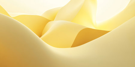 A geometric sunshine yellow abstract background with soft, angular forms overlapping, creating a sophisticated and structured visual effect.の素材