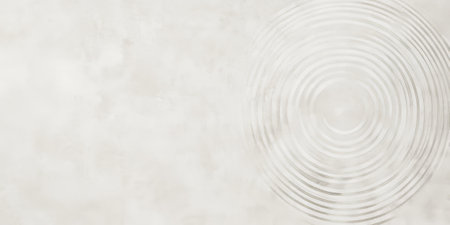 A light gray background with faint concentric circles creating a subtle texture. The minimalistic design is ideal for sophisticated, elegant visuals such as high-end fashion websites or minimalist art projects.の素材