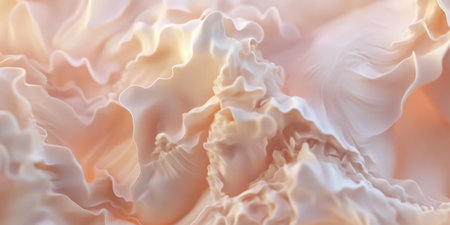 A peach fuzz abstract background with delicate textures resembling the surface of a peach, where soft fuzz blends with smooth gradients of pink and peach.の素材