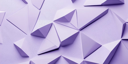 A geometric lilac abstract background featuring a combination of soft gradients and sharp triangular shapes. The futuristic design is modern and sleek, ideal for digital art and tech visuals.の素材
