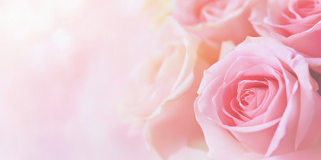 A soft gradient pink background transitioning from a delicate blush pink at the top to a deeper rose at the bottom, creating a serene, romantic atmosphere. Ideal for wedding invitations, fashion branding, or calming visuals.の素材