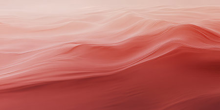 A soft red gradient background with gentle waves of color blending seamlessly together. The soothing, continuous flow of shapes creates a peaceful atmosphere, perfect for wellness branding or modern, minimalist designs.の素材