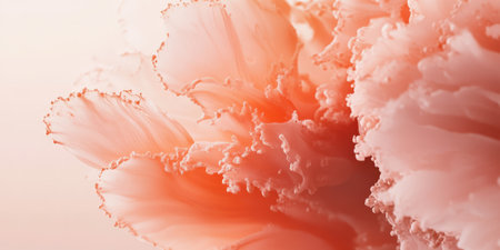 A smooth, gradient peach fuzz abstract background with splashes of soft coral and hints of pink, mimicking the soft fuzz of a peachVASHs skin.の素材
