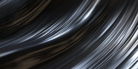 Gunmetal gray brushed metal with fine linear strokes and a subtle sheen. The cool tones and smooth texture create a modern and sophisticated design, perfect for technology projects, automotive branding, or urban aesthetics.の素材