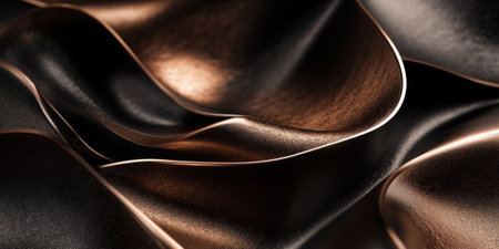 Dark bronze with metallic highlights and smooth reflective texture. The luxurious, earthy tones of the metal evoke an ancient charm and are perfect for premium branding, vintage designs, or artistic work with a touch of class.の素材