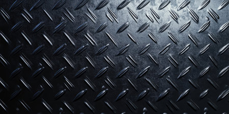 Black brushed metal background with subtle diagonal textures and matte finish.の素材