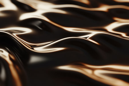 Close-up of smooth satin fabric, soft and reflective with gentle waves that create a rich and luxurious visual experience.の素材