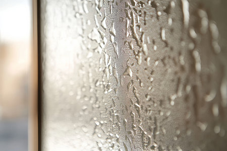Textured frosted glass surface, smooth with light diffusion, showing delicate textures that evoke a sense of serenity.の素材
