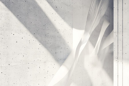 A high-resolution textured white and gray abstract background with concrete-like patterns, subtle roughness, and minimalistic elegance. Perfect for architectural and corporate designs.の素材