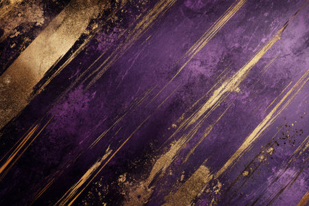A rich combination of gold and deep purple abstract background with metallic highlights, marble textures, and elegant gradients. A luxurious and sophisticated design.の素材