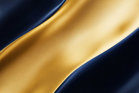 A smooth gradient of rich gold, silver, and navy blue with sleek textures and luxurious accents. Elegant, modern, and ideal for premium or high-end visual branding.の素材