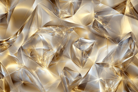 Abstract luxury pattern of sparkling diamond facets combined with soft golden streaks, forming a dynamic design that evokes elegance and refinement.の素材