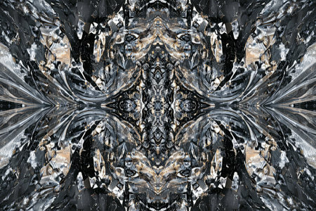 Abstract luxury pattern with polished granite and glittering silver accents, creating a sophisticated design filled with opulence.の素材