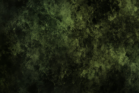 Dark green moss texture, with soft organic shapes and rich earthy tones.の素材