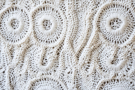 Seamless woven crochet pattern, delicate and intricate handmade stitches.の素材