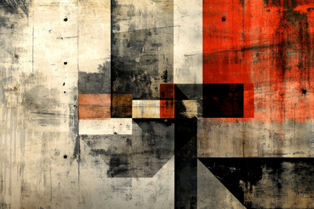 A brutalist-inspired digital background with heavy, blocky typography, raw textures, and distressed patterns. Edgy and unapologetic.の素材