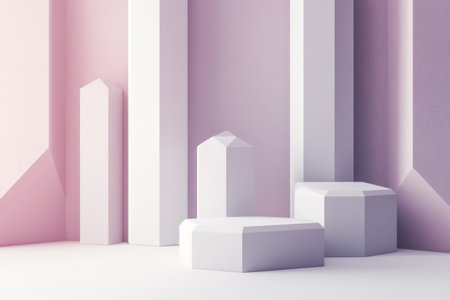 A sleek and modern minimalist 3D hexagonal background with subtle shadow depth. The monochrome color scheme, soft lighting gradients, and precise geometric symmetry create a clean, elegant design, ideal for professional branding and high-tech corporate visuals.の素材