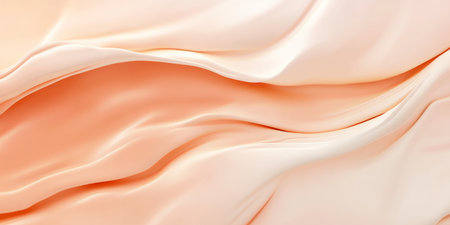 A minimalistic 3D background featuring a smooth, seamless gradient transitioning from warm coral to soft peach. The subtle color shift and soft lighting create a calming, modern aesthetic perfect for branding, product photography, and elegant designs.の素材