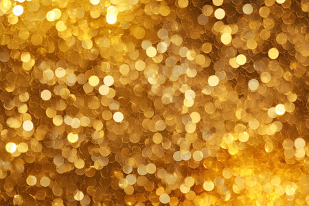 A detailed sequin fabric texture background in dazzling gold. The densely packed, reflective sequins create an ultra-glamorous, eye-catching shimmer effect, ideal for celebrations, parties, and festive textile designs.の素材
