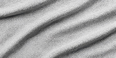 A soft brushed fleece fabric texture background in heather gray. The slightly textured surface and warm fibers create a cozy, casual aesthetic ideal for loungewear, hoodies, and winter textiles.の素材