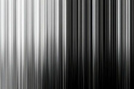 A black-and-white halftone pattern composed of vertical lines transitioning from thick to thin, forming a modern abstract gradient.の素材