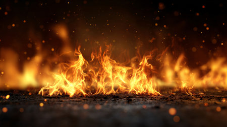 Fire Flames burning. motion background. 3d renderingの素材
