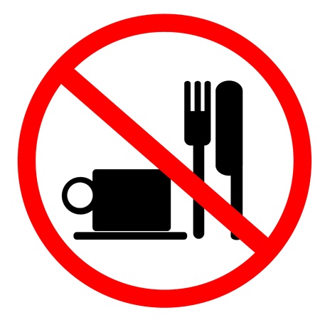 no food and drink signの写真素材