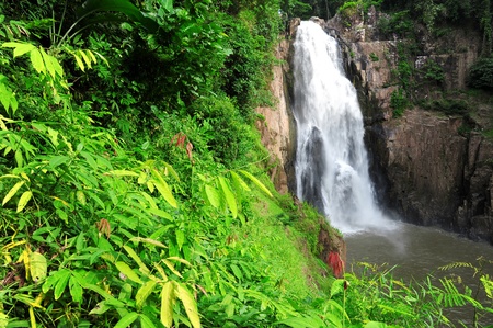 hew narok waterfall : beautiful waterfall in thailand at khaoyai national parkの写真素材