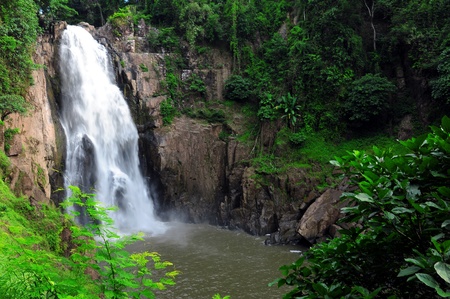 Hew Narok waterfall : Beautiful waterfall in Thailand at Khaoyai national parkの写真素材