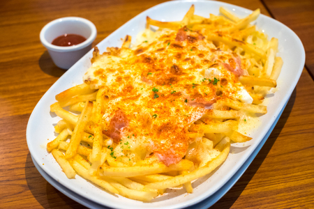 cheese french friesの写真素材