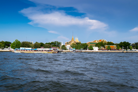 Thailand Grand Palace, beautiful place and landmark near Chao Phraya River, Bangkok, Thailandの写真素材