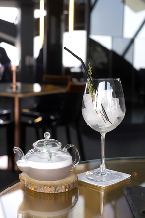 Beautiful and delicious of afternoon tea setの写真素材
