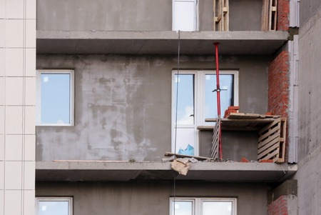 telescopic rack formwork monolithic slabs in the construction of a multistory buildingの写真素材