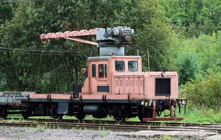 Railcar for maintenance of the railway and security checksの写真素材