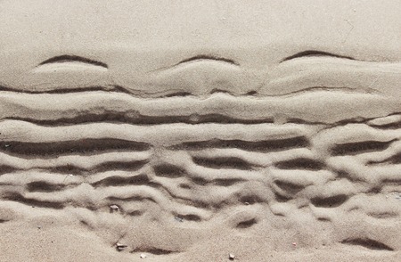 texture of sand on the banks of the river from the shoreline after the tideの写真素材