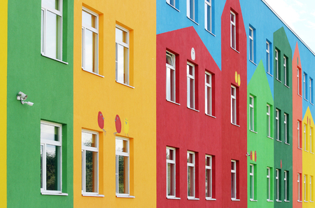 nice colorful house a kindergarten for childrenの写真素材