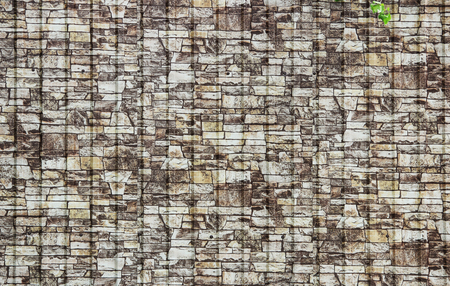 texture plastic panels that mimic stone wallの写真素材