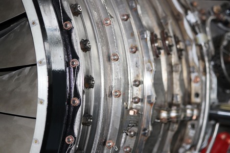 the internal structure of the aircraft engine, army aviation, military aircraft and aerospace industryの写真素材