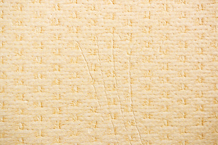 beige yellow wallpaper with traces of cat scratches left by one paw. best scratching post from possible.の写真素材
