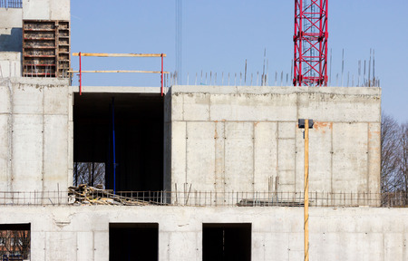 building a large wellness center with a swimming pool of modern technology with concrete poured reinforced and formwork walls. reportageの写真素材