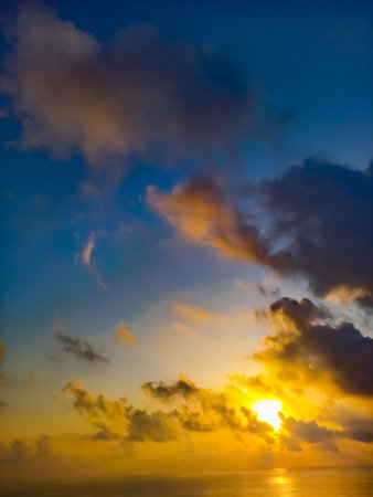 Stormy sky background before the stormの写真素材