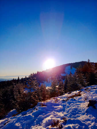 Winter in the mountains.の写真素材