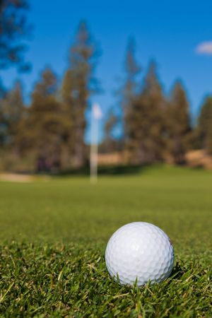 Long day at the golf course in Idahoの写真素材