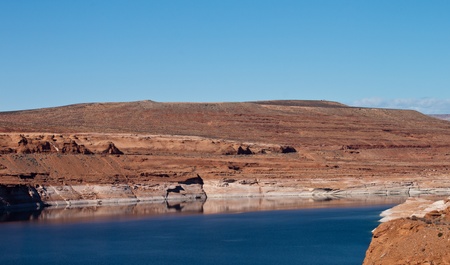 Lake powel in arizona, by glen canyon damの写真素材