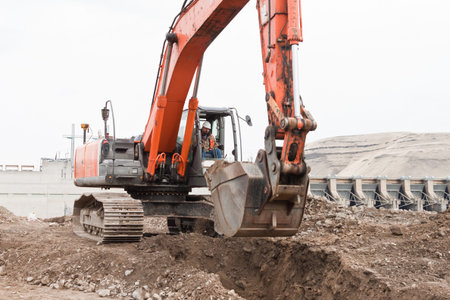 excavator at work